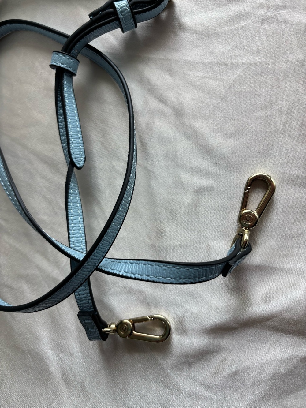 Aldo Light Blue Crossbody Bag with Tortoiseshell-Link Accent - Picture 12 of 16